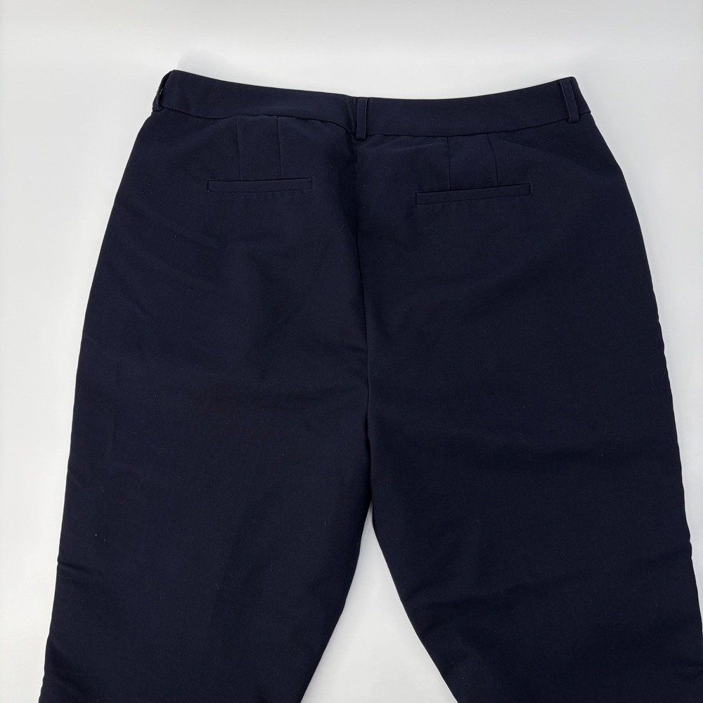Ryan Wythe Pants Navy Blue White Piping Cropped Trousers Plus Size 16W Office - Picture 4 of 7